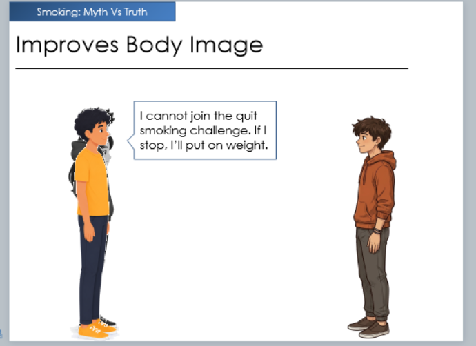 Branching dialogue slide